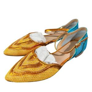 Dream Walkers Kusama Orange 38 Women's Flats Handmade in Spain